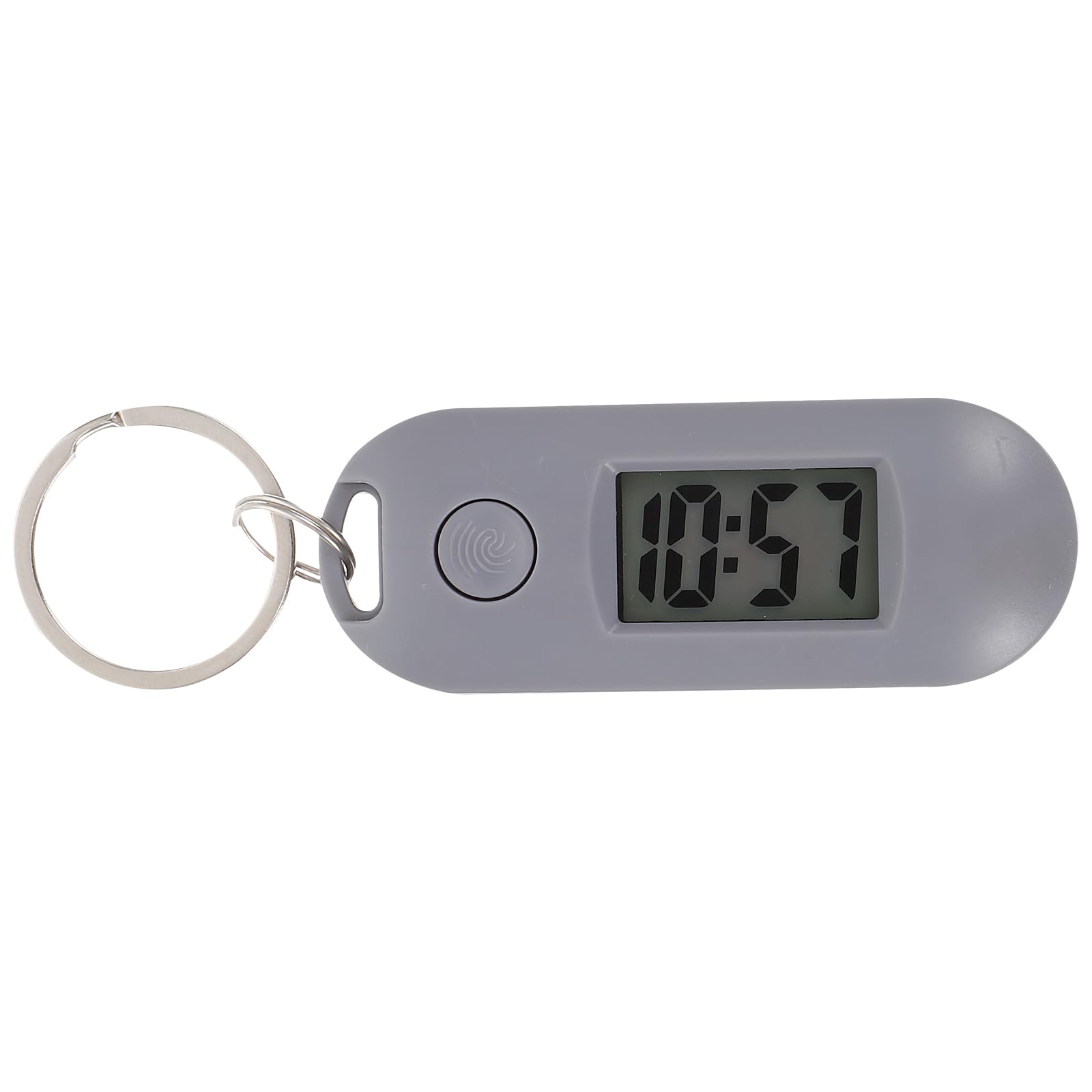 Keychain Pocket Watch Digital Timer Key Ring Hanging Watches Backpack Luminous Small Pocket Watch Key Ring for Kids Student Outdoor White-image-2
