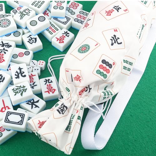 Bolsa de Lienzo para Fichas Mahjong con Cierre Ajustable 2 Piezas miniatura 4