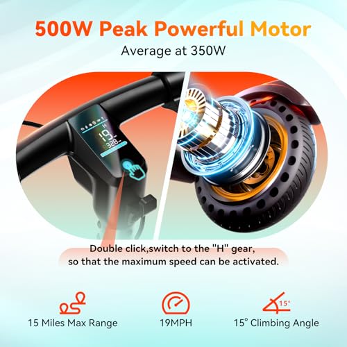 Image of TST Electric Scooter for Adult, Up to 19 MPH and 20 Miles Long Range E Scooter, 8.5 inch /10 inch Solid and Pneumatic Tire, Portable Folding EScooter with Dual Brakes, Commuting Escooter App Control