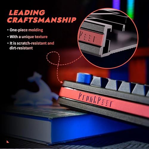 Image of DrunkDeer A75 Pro Rapid Trigger Mechanical Gaming Keyboard HE Hall Effect Silent Magnetic Switch Adjustable Actuation PBT Keycap Cherry Profile RGB 75% 82 Keys ANSI Wired with Knob, White