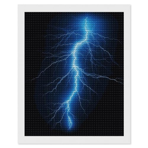 Peinture diamant bleu 5D FodPand à strass ronds pour déco murale