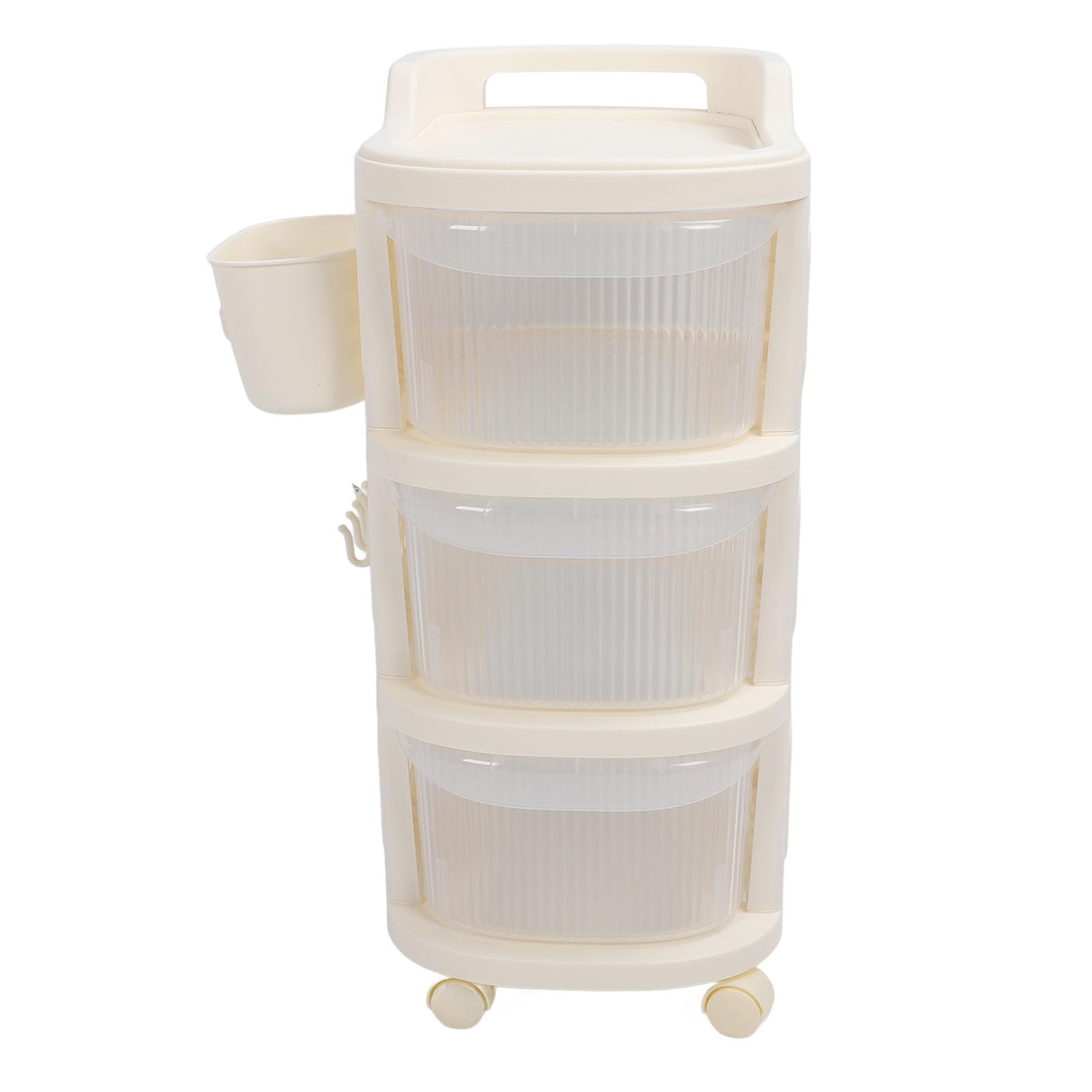 Cryfokt Carro para Cambiar Pañales para Bebés, Estante de Almacenamiento Resistente de 3 Capas con Ruedas para Artículos Esenciales para Guardería de Recién Nacidos