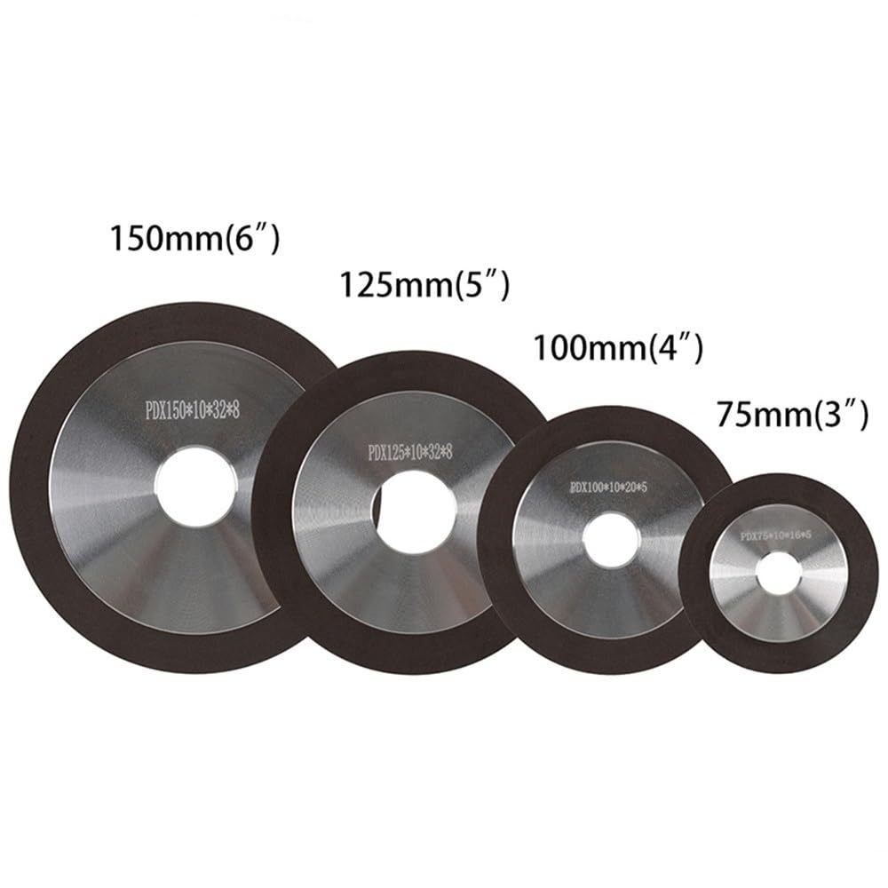 Meule diamantée for affûteuse de scies en carbure, disque de meulage circulaire en résine for outil de fraisage en acier au tungstène(100MM*20MM*10MM*8MM*150)