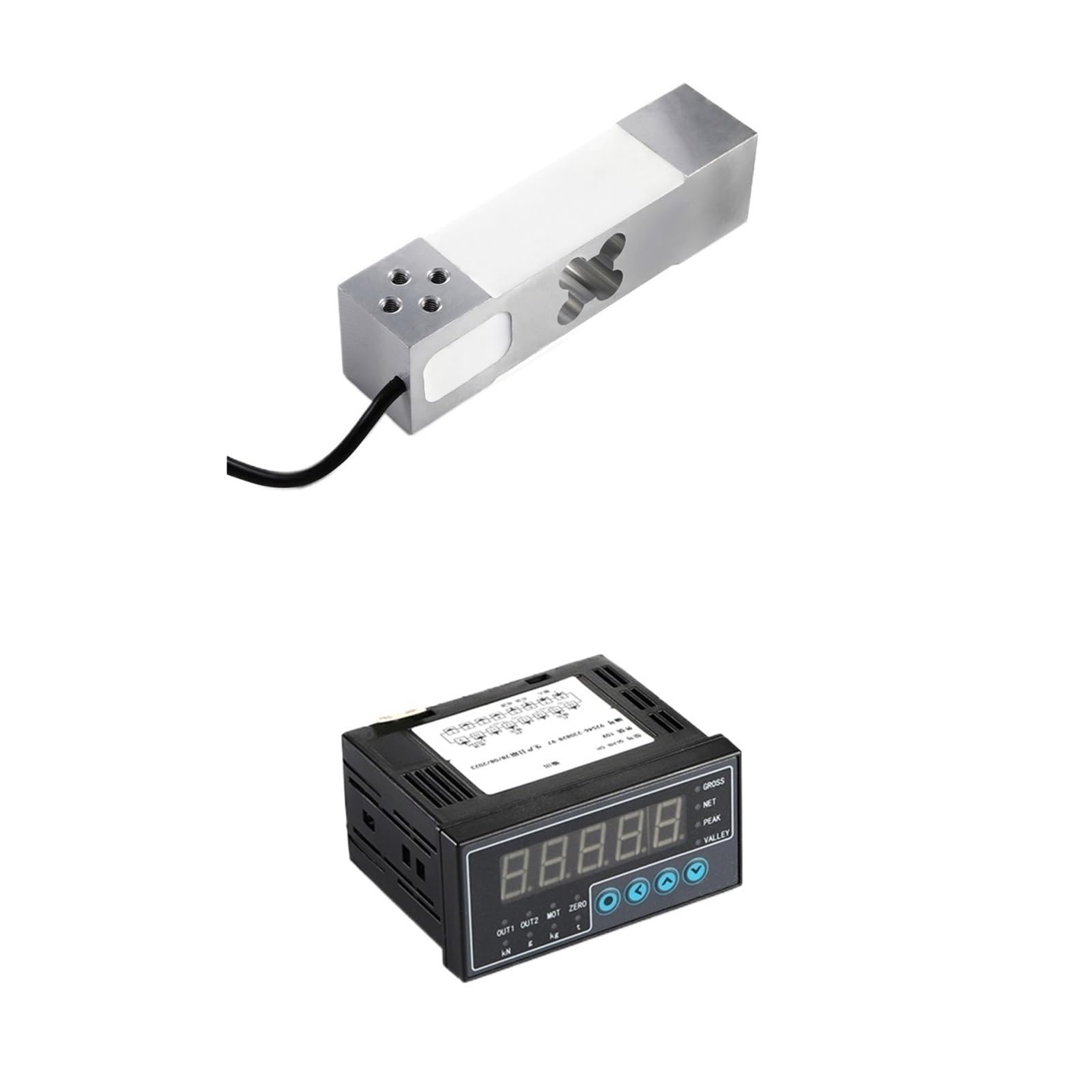 MXXDMOPD Load Cell Sensor with 5 Digital Indicator Display Compression and Tension 100KG 200KG 350KG(100KG and Indicator)