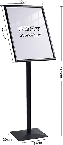 Miniatura 2 de Soporte para letreros de piso, soporte ajustable A2, soporte para póster de 17 x 23.5 pulgadas, soporte de letrero de piso resistente con marco