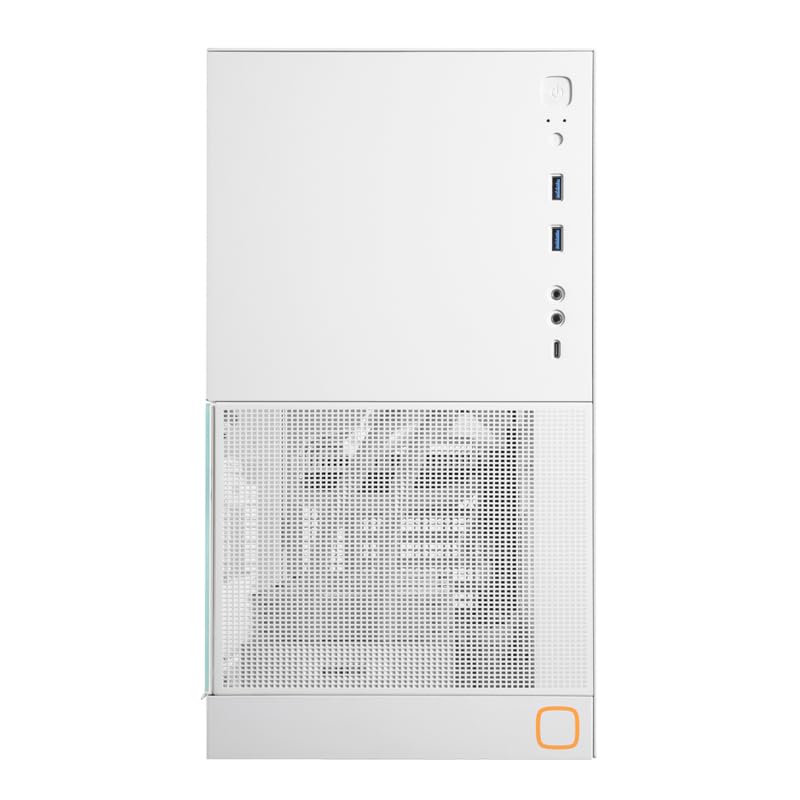 Miniatura 2 de Geometric Future M4 King Arthur White, medioMini Tower, estuche para juegos E-ATXATX, acero de vidrio0.047 in, diseño de túnel de aire vertical,