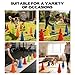 HFYZZ Dog Agility Hurdle Cone Set, 10er 12.5Inch Color Agility Cones and 5er 31.5Inch Agility Rods, Equipment Obstacle Course Backyard Equipment for Pet Exercise
