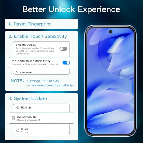Image of JETech Tempered Glass Screen Protector Guard for Google Pixel 9a 2025 with Easy Installation Tool, Fingerprint Compatible, HD Clear, 3-Pack