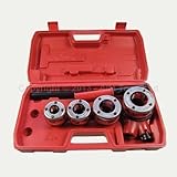 Kit di filettatura per tubi idraulici Set di filettatrici manuali in acciaio per idraulici...