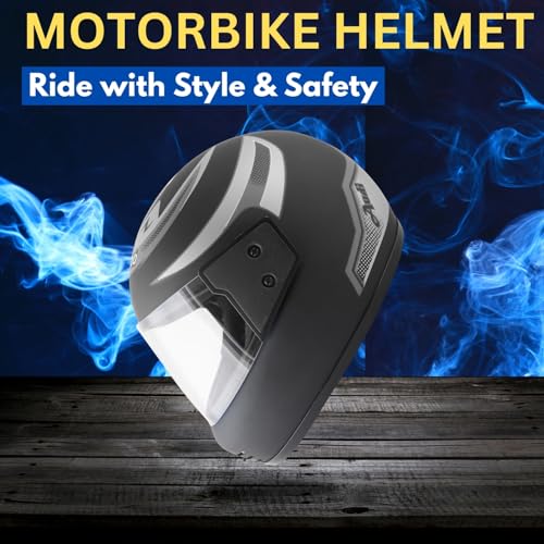 Image of Sage Square Audi Kimi Full Face Helmet | ISI Certified | Clear Visor | Ultra Comfort Inner Padding Extra Comfort & Stylish