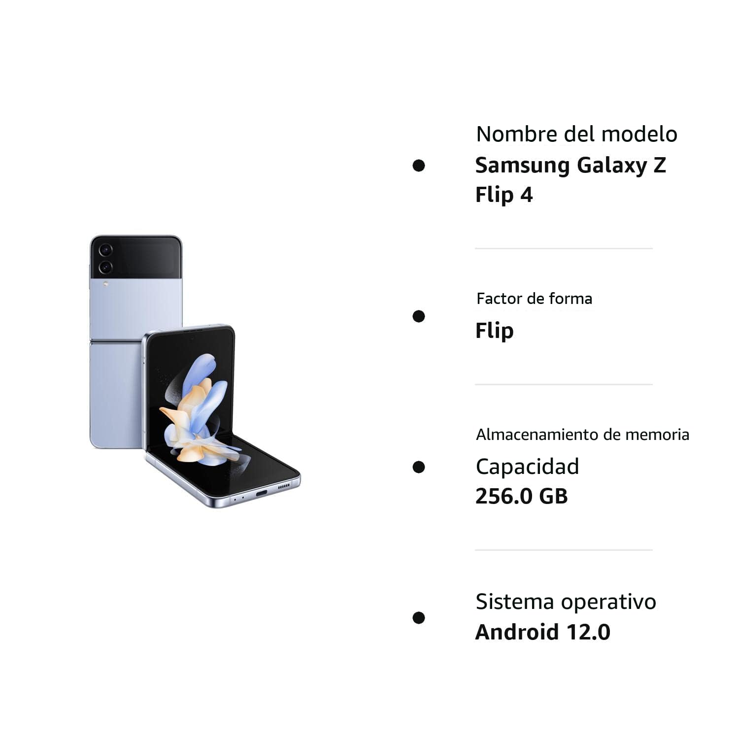 Amazon.com: Samsung Galaxy Z Flip 4 5G, versión estadounidense