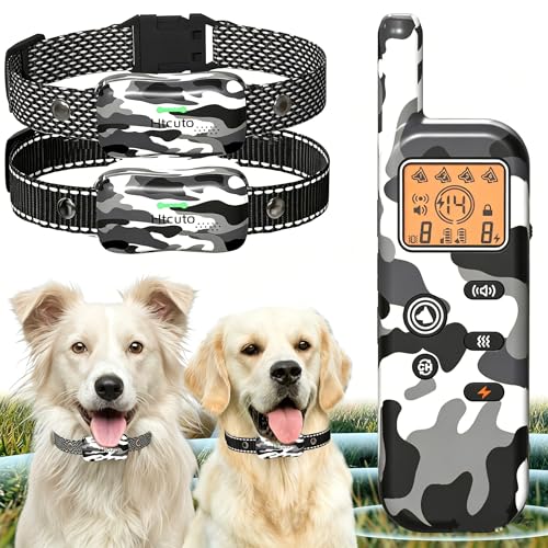 Htcuto Wireless Dog Fence & Training Collar for 2 Dogs, 3500ft Boundary, 4...