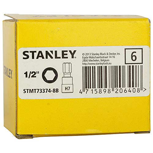 Image of Stanley s 2 steel Stmt73374-8B 1 /2'' 7Mm Hexagonal Bit Socket