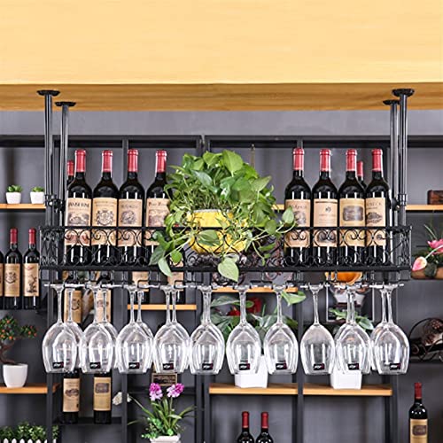 Support de bouteilles de vin de plafond pour libérer l'espace de cuisine