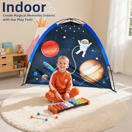 Image of Kids Play Tent House | Kids Tent House Foldable | Tent for Camping | Toys for 2+ Years Girls and Boys| Light Weight Water Repellent |Play Tent for 2 Person (Space) (Rocket Tent Big= China)