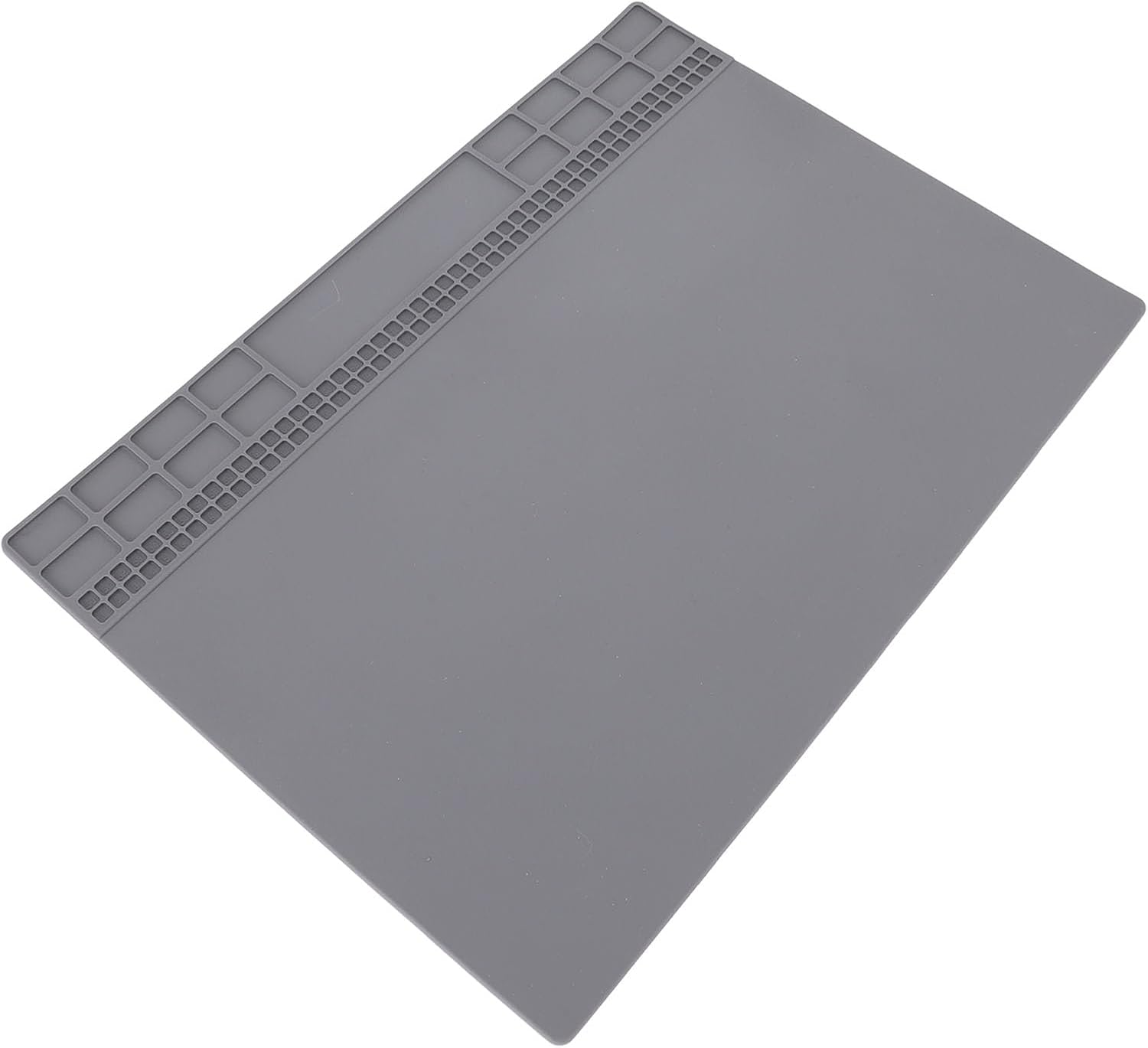 Garosa Heat Insulation Silicone Soldering Mat, 932°F Resistance, NonSlip Workbench Pad with 98 Screw Storage for Electronics Repair in Labs and Kitchens
