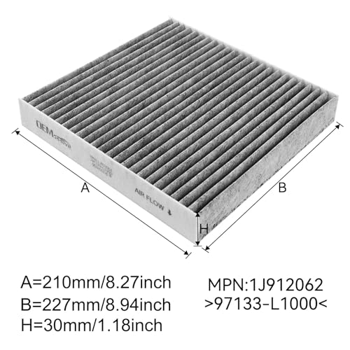 Filtro de habitáculo 97133-L1000 contra el polvo en Hyundai Santa Fe 3