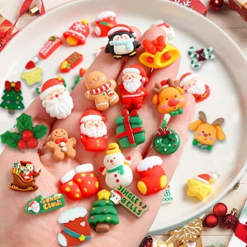 Set 30 Imanes Decorativos Ovalados para Navidad miniatura 6