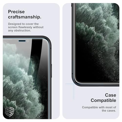 Image of Military-Grade Anti Spy Privacy Tempered Glass For iPhone 11 Pro, iPhone X and iPhone Xs (5.8 Inch) With Installation Kit | Edge to Edge Coverage | Black