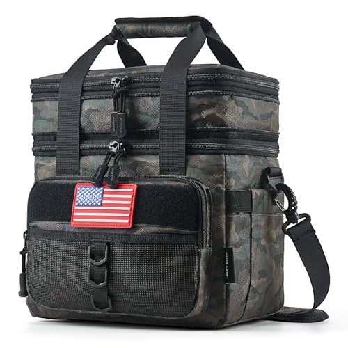 JOYHILL Tactical Lunch Box, 18L Insulated Expandable Bag, Green Camo