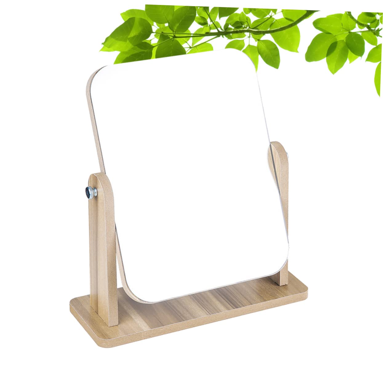 Specchio cosmetico in legno da 1 pezzo con luci tavolo(24.5L x 27.5W cm)