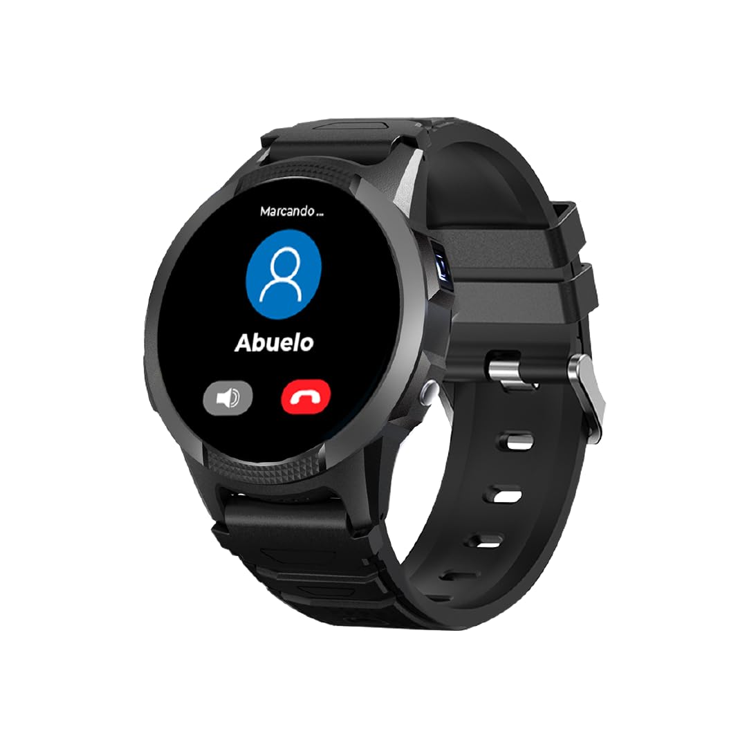SaveFamily Slim 4G | Reloj Inteligente Niño con Localizador GPS, Llamada, Vídeo, Chat, Botón SOS, Cronómetro | SIM Incluida – Color Negro