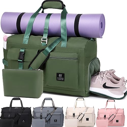 Myhozee Sporttasche Damen Reisetasche Herren, Sport Travel Duffel Bag Weekender Overnight Bag Schwimmtasche Saunatasche mit Nassfach und Schuhfach für Frauen Reisen, Fitnessstudio, Yoga Myhozee Sporttasche Damen Reisetasche Herren, Sport Travel Duffel Bag Weekender Overnight Bag Schwimmtasche Saunatasche mit Nassfach und Schuhfach für Frauen Reisen, Fitnessstudio, Yoga