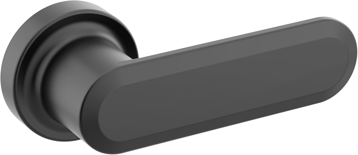 Moen Greenfield Matte Black 3.31" Transitional Metal Decorative Toilet Tank Flush Lever, YB1701BL