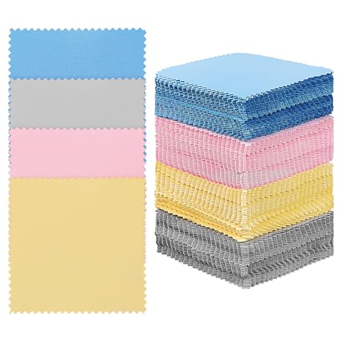 Paño para limpiar joyas eficaz contra la opacidad bayeta de doble felpa portátil de 8x8 cm 2