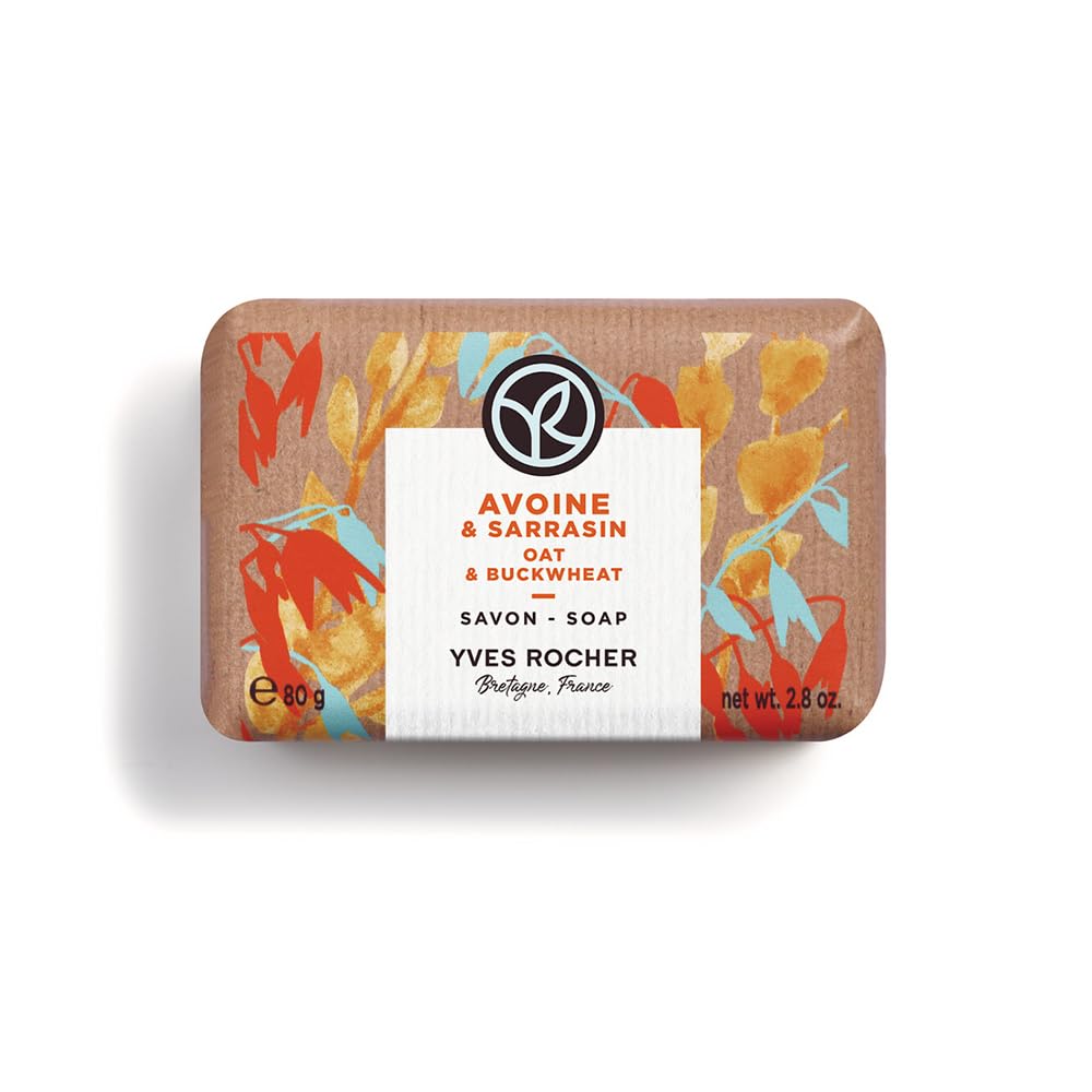 Yves Rocher Katı Sabun - Rahatlatıcı Yulaf & Karabuğday -SLS,SLES İçermez,Vegan-80gr