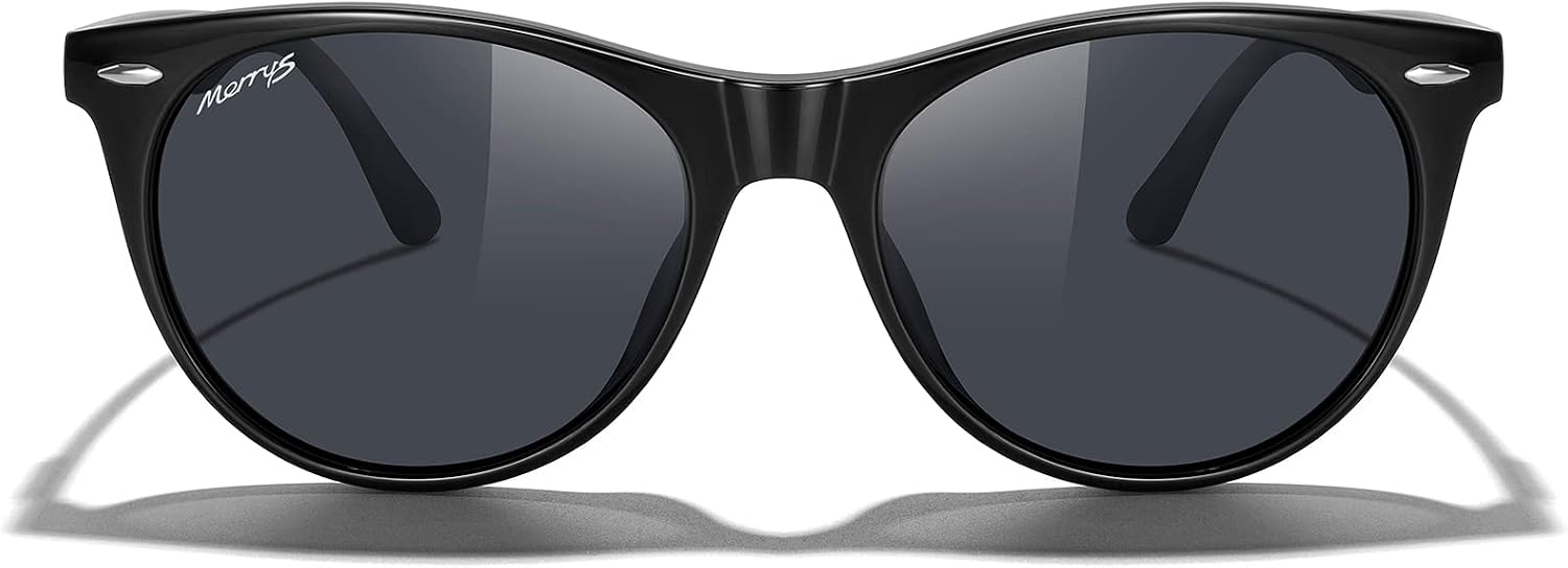 MERRY'S Retro Round Polarized Sunglasses for Women Fashion Trendy Shades S6185