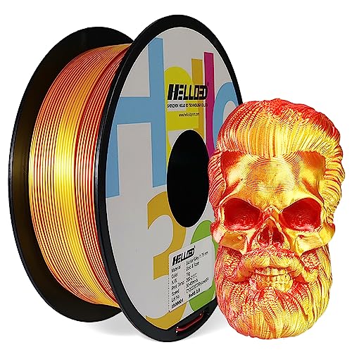 Filament 3D soyeux bicolore dore-rouge HELLO3D 1kg 1.75mm pour impression 3D