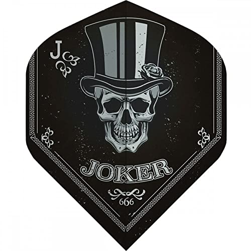 Designa Joker Black Jester Dart Flights (3 Sets - 9 Flights)
