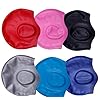 Swimming cap HLCappellino Impermeabile di Protezione del Silicone, Black,Black