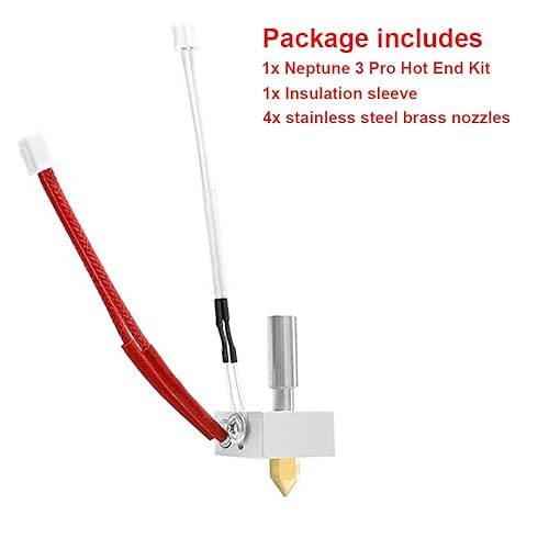 Miniatura 2 de Hotend para Elegoo Neptune 3 Pro Hot End Kit para Neptune 3 PlusMax Extrusora Calentador de cabeza de silicona con 4 boquillas adicionales para