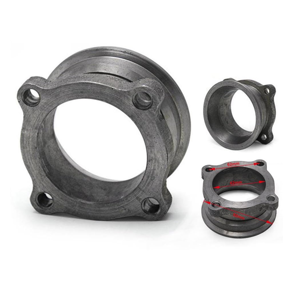 Kit Convertitore Flangia Adattatore Collettore di Scarico Turbo da 2,5" A 3" A 4 Bulloni in Ghisa