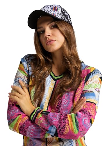 Preisvergleich Produktbild Carlo Colucci Basecap mit Block-Schriftzügen Schwarz OS