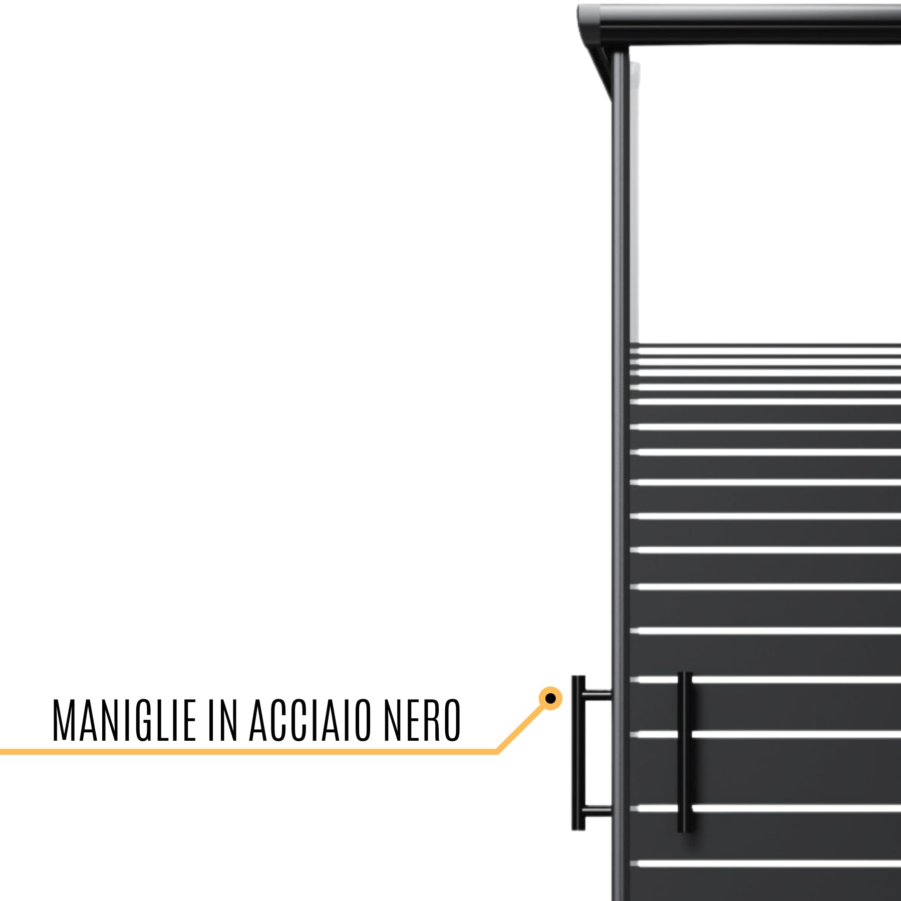 ZIK - Box Doccia 80x80 Angolare 2 Lati Nero (Altezza 190) Cabina Doccia Completa in Vetro Temperato 6mm Reversibile, Box Doccia Completo con Porta Scorrevole, Tutti i Componenti sono Inclusi