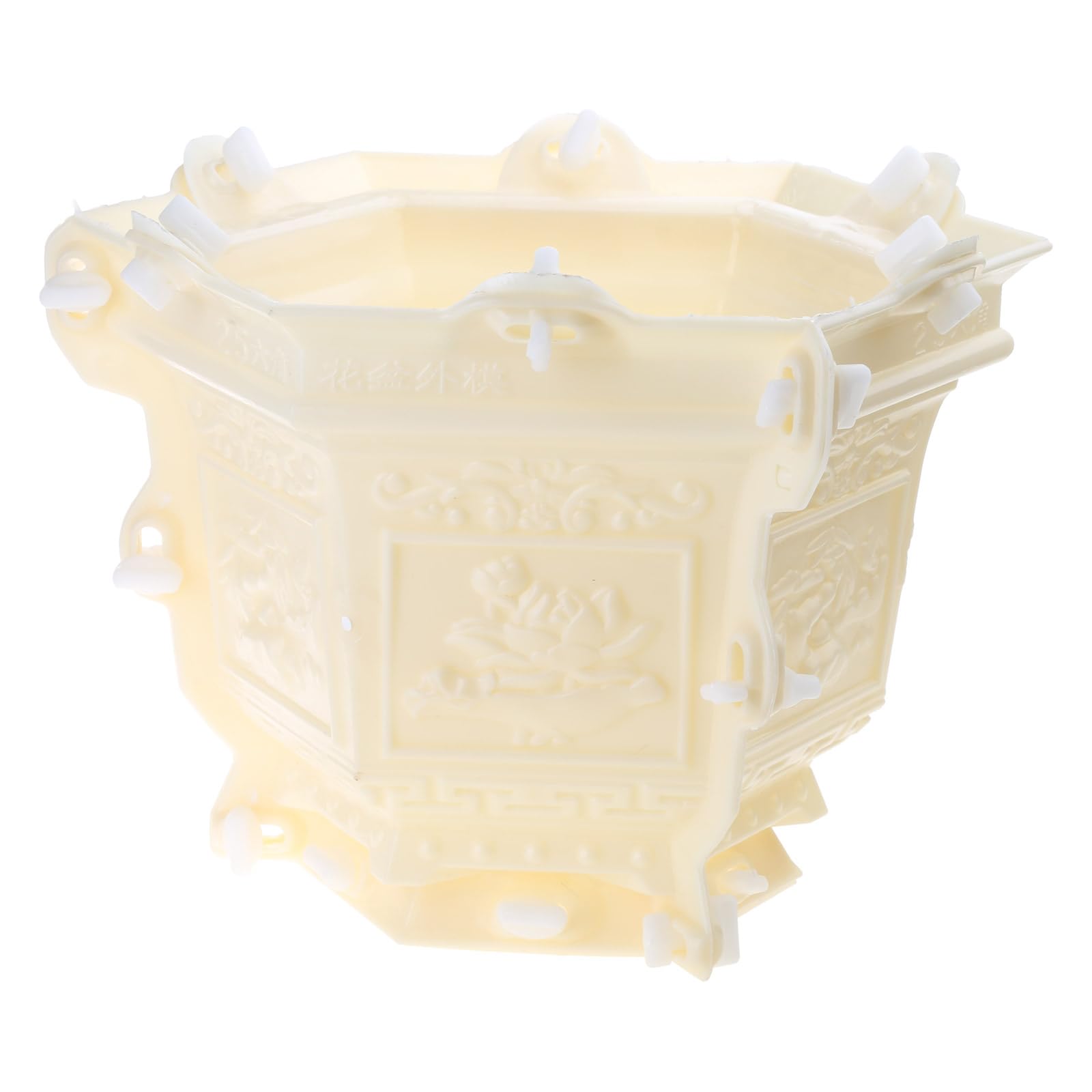 NEWFT Hexagonal Planter Molds Cement Clay Molds Round Bowl Mold House Decorations for Home Concrete Flower Pots Flower Pots Mold for Clay Planter Cement