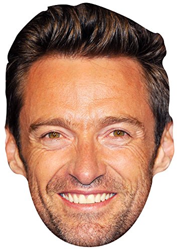 FoxyPrinting HUGH JACKMAN JB Actor Movie Tv Celebrity Cardboard Party Face Mask Fancy Dress