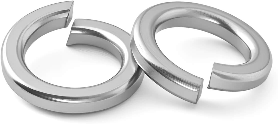 M8 (100 Pack) Split Lock Washer, (18-8) 304 Stainless Steel Spring Lock Washer