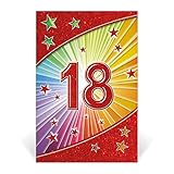 Tamaño: 12 cm x 18 cm La edad de la tarjeta de cumpleaños (18 años roja) trae dinero