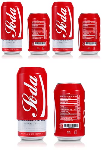 Beer Sleeve Can Covers for Beer – 6 Pack Unique Soda Can Design for Keeping Your Beer Cold and Concealed – Perfect for Tailgating, Parties, and BBQs from Classy Wino!