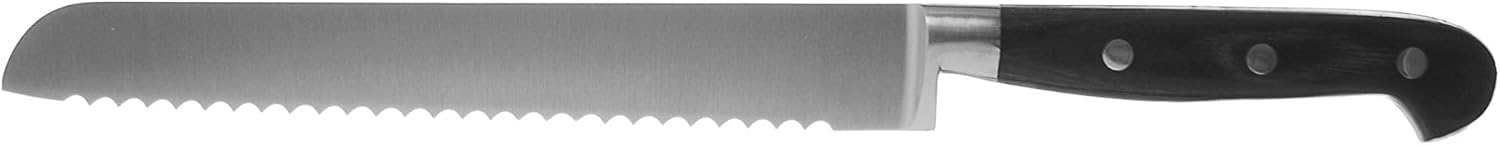 Excelsa Forged Bread Knife, Metal, Acciaio/Nero, Lunghezza Lama: 21 cm