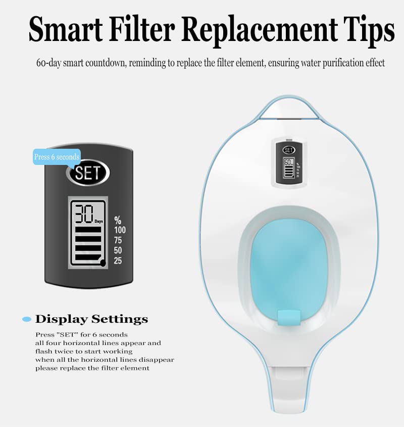 Miniatura 2 de Jarra de filtro de agua jarra alcalina de filtro de agua DERMALL filtro de agua de cocina capacidad de 42 L mejora el PH 2 filtros incluidos filtro