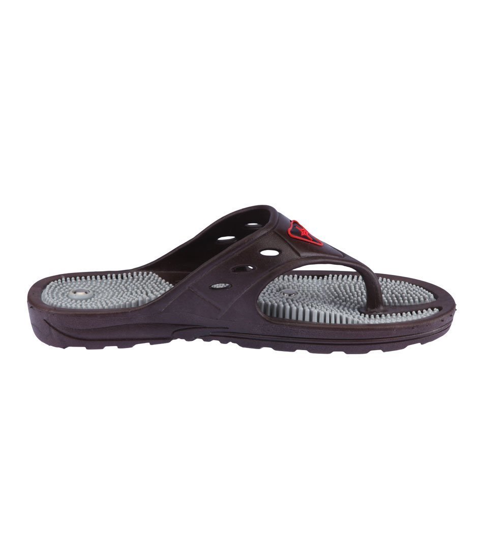 Super India Store Acupressure Slippers Sandals For Pain Relief & Total Health Care Unisex (Gh-01- Brown-Size-07) 4