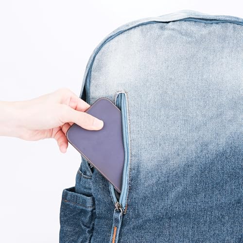 Denim Blue Large Backpack for Women - Cute Travel Bag3