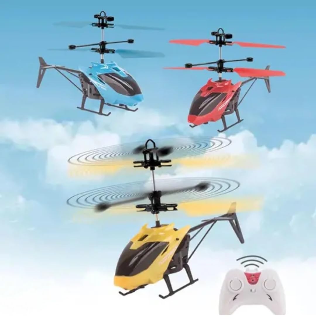 Hand Sensor Flying Helicopter Drone – Rechargeable Induction UAV Toy with LED Lights for Kids & Adults – Motion-Controlled Mini Aircraft