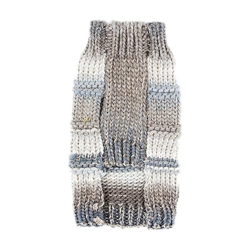Image of Lulala Knitted Turtleneck Dog Sweater, Cat Clothes, Fashion Pet Supplies, Cute Knit Apparel for Small Dogs (Grey, 8 Inch)