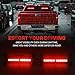 AINBIN 2x 10.7 inch Red Emergency Lights 24 LED Strobe Light Bar Warning Flashing Safety Dash Side Window Front/Rear windshield Lights Grill Surface Mount for Police Firefighter Vehicles POV Trucks